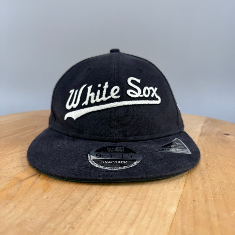 New Era Chicago White Sox Retro Crown 9FIFTY Snapback Hat Black OSFM NEW‎
